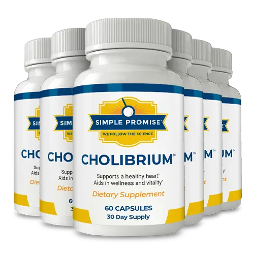 Cholibrium 6 Bottle Package — 10 Mushroom Heart Health Capsules
